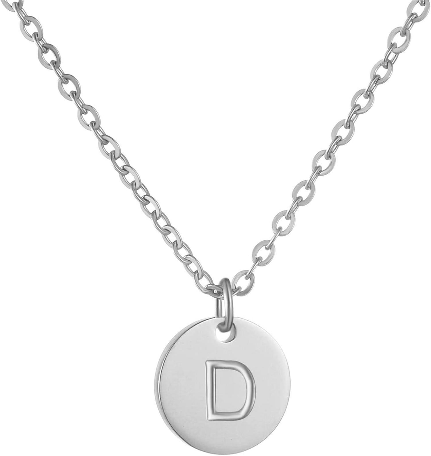 Initialen Kette Buchstaben Anhänger mit Herz Gold Rosegold Silber