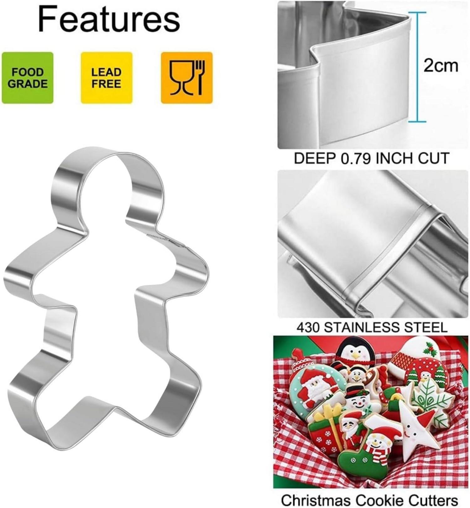 Weihnachts-Ausstechformen-Set 9-teilig Edelstahl Lebkuchen