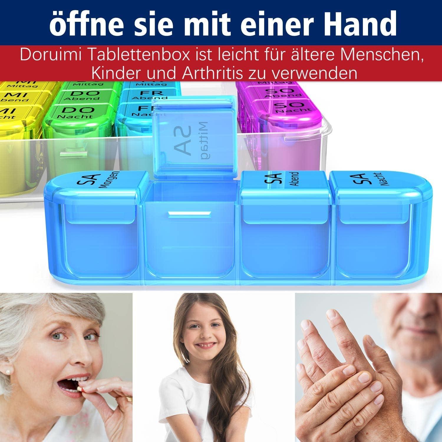 Tablettenbox 7 Tage Klein Große Fächer Medikamentenbox
