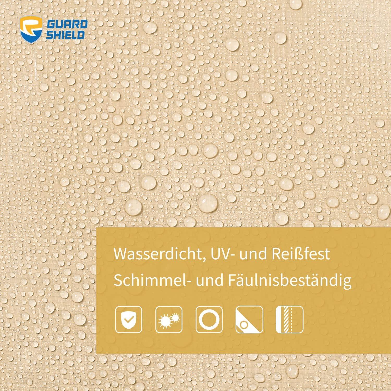 Abdeckplane Wasserdicht 4x5m Beige Schutzplane 160g/m² UV-stabilisiert