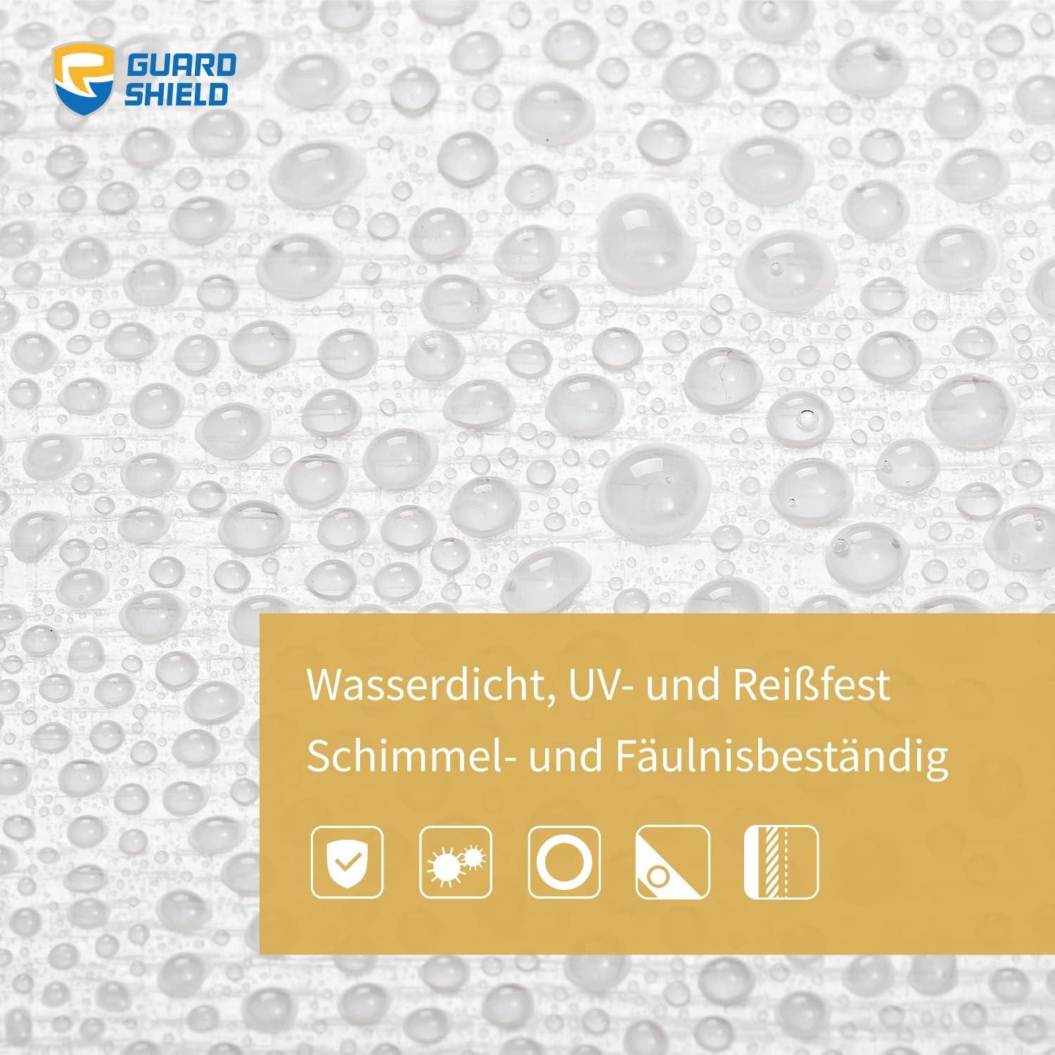 Abdeckplane mit Ösen Wasserdicht 2m x 3m Weiß 160g/m² Schutzplane