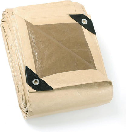 Abdeckplane Wasserdicht 5x5m Beige/Khaki 160g/m² GUARD SHIELD
