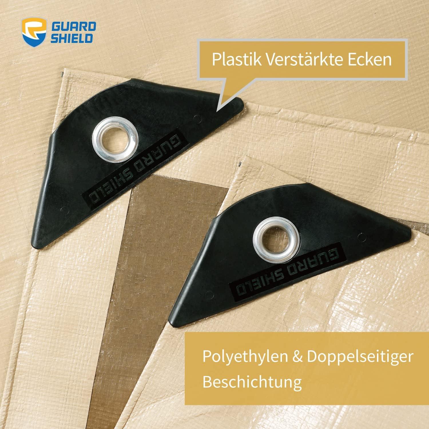 Abdeckplane Wasserdicht 5m x 5m Beige/Khaki
