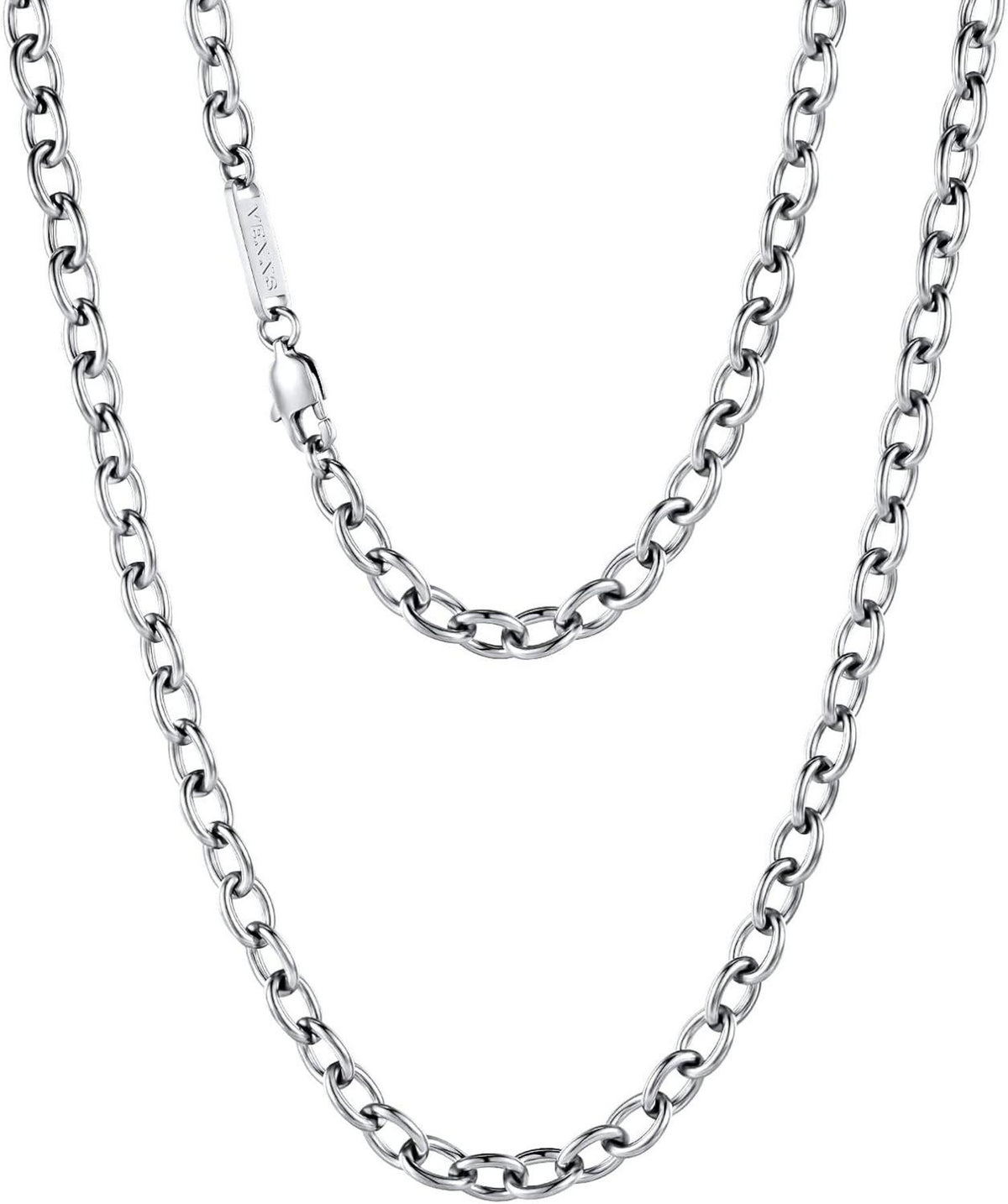 18K Goldbeschichtete Edelstahl Kabelkette Halskette 2-6mm