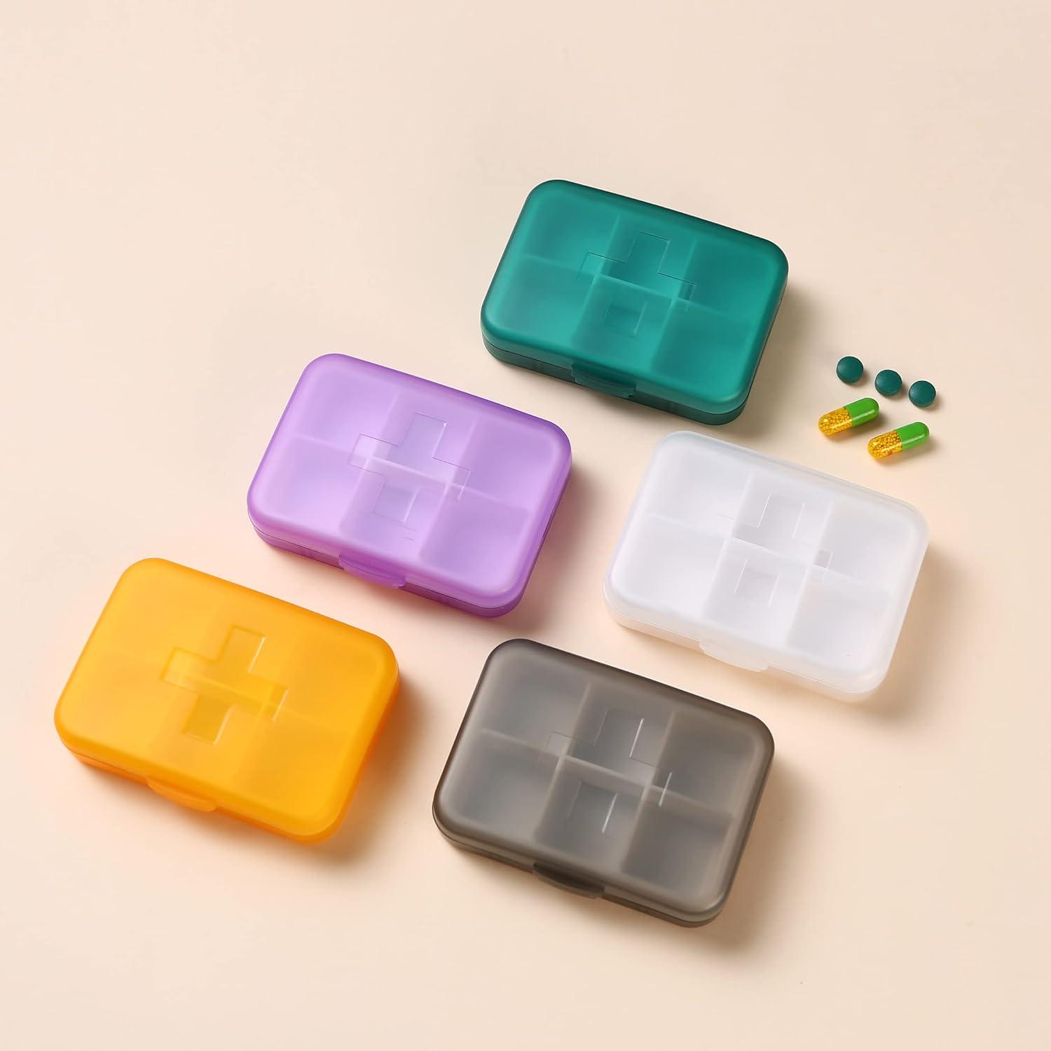 Pillendose wöchentlich tragbarer Organizer 7 Tage Medikamente Gesundheit Orange