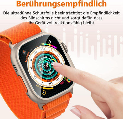 Panzerfolie für Apple Watch Ultra 49mm Full Screen 9H - 4 Stück