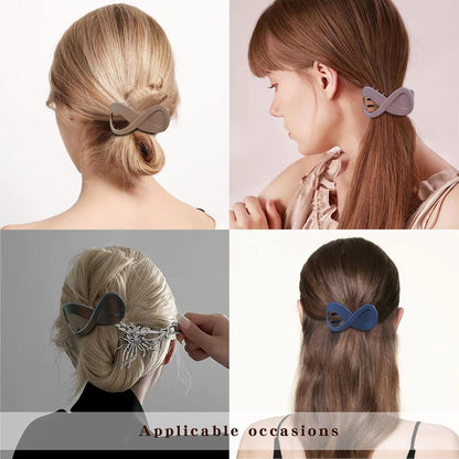 4 Stück Vintage Haarspangen Groß Schwarz Damen Haar Accessoire