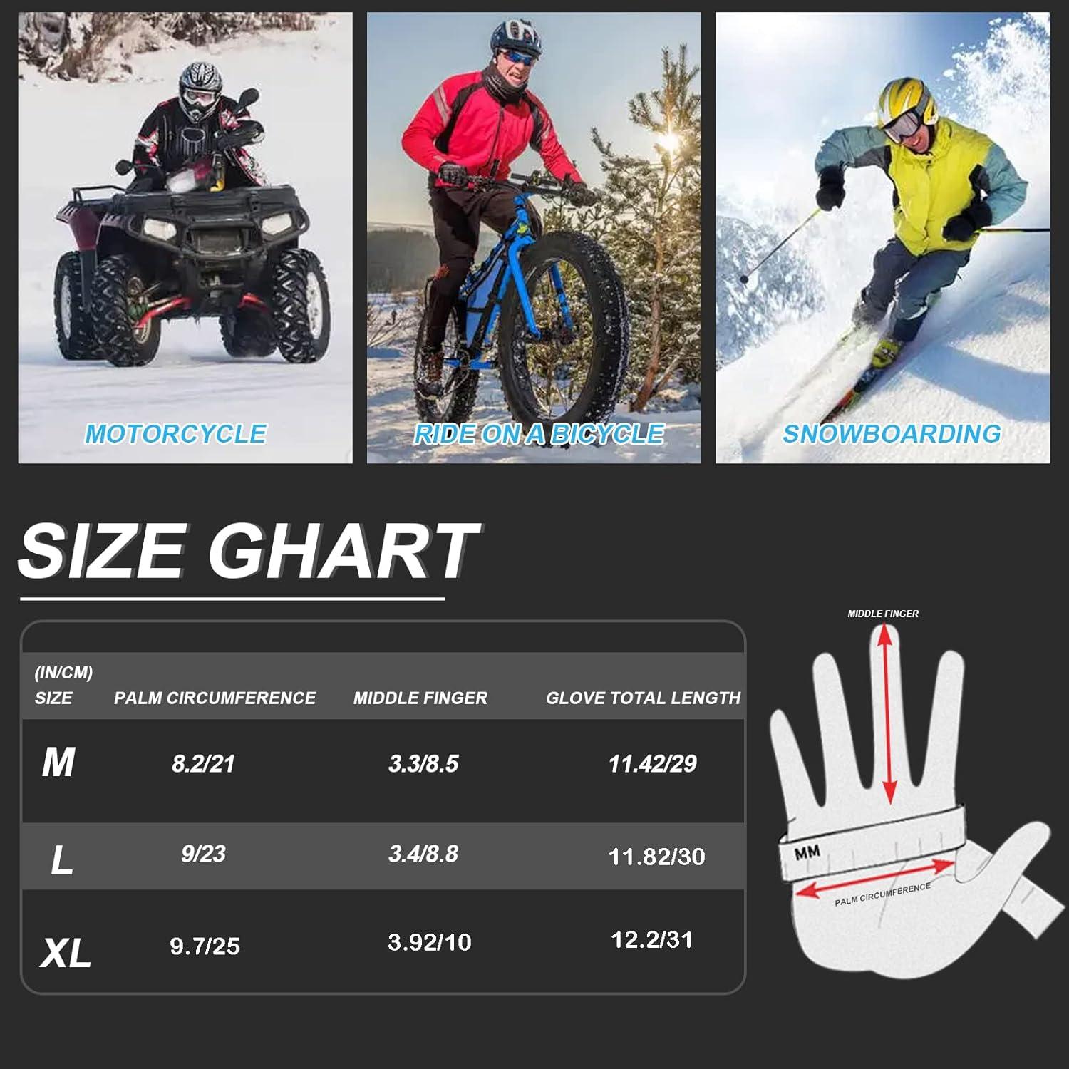 Winterhandschuhe Damen Herren Wasserdicht Ski 3M Thinsulate Touchscreen Warm