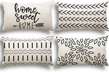 Kissenbezüge Leinen Deko Sofa Couch 30x50cm 4er Set Creme