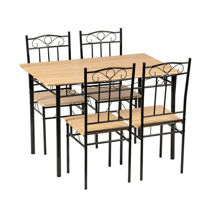 Esstisch Set Buchenholz mit 4 Stühlen – Modern & Vielseitig