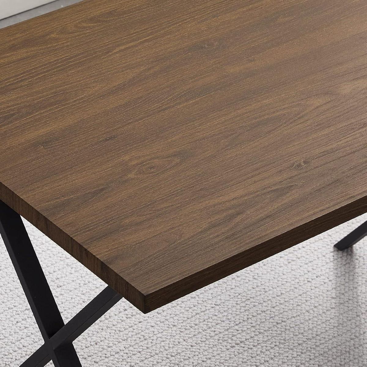 Esstisch Set mit 4 Samtstühlen – Modernes Esszimmer Set (140cm Braun)