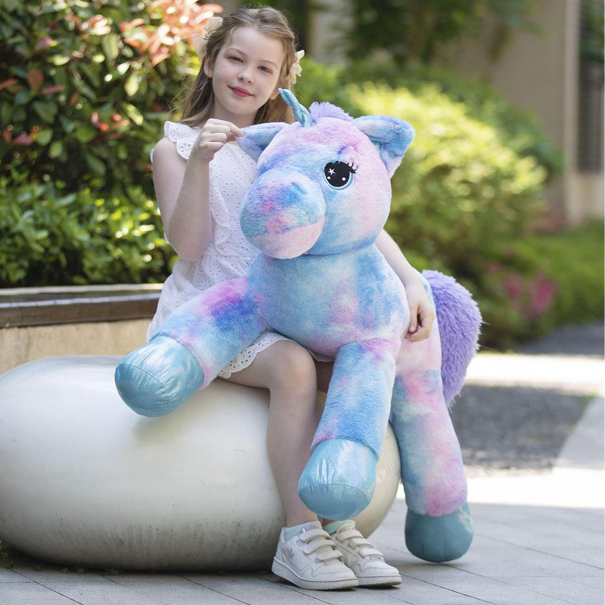XXL Einhorn Kuscheltier 110cm - Lilac Plüschtier für Kinder