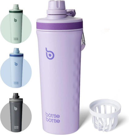 Isolierte Edelstahl Shaker Trinkflasche 26oz mit Mischkugel, Protein