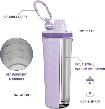 Isolierte Edelstahl Shaker Trinkflasche 26oz mit Mischkugel