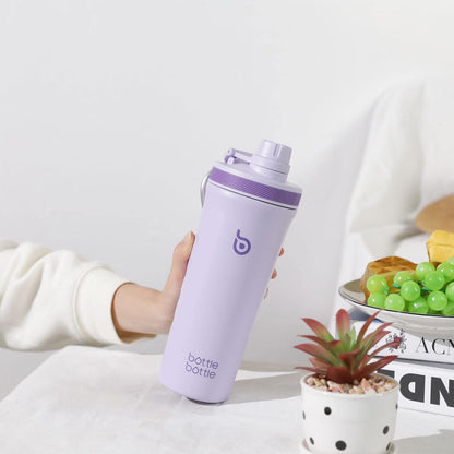 Isolierte Edelstahl Shaker Trinkflasche 26oz Protein Eiweiß Fitness Violett