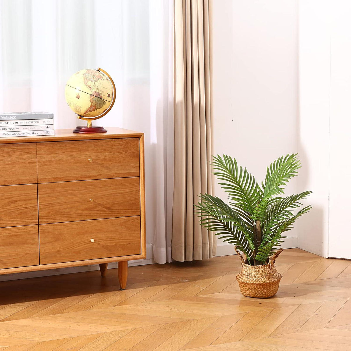 Kunstpalme 70cm Areca Palme Kunstpflanze Deko Balkon Wohnzimmer