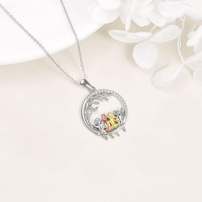 Schwestern Halskette "Always My Sister Forever My Friend" 925 Sterling Silber