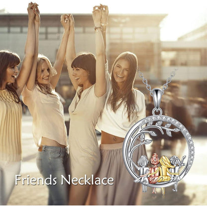 Schwestern Halskette "Always My Sister Forever My Friend" 925 Sterling Silber