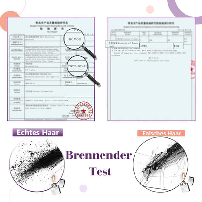 Echthaar Clip-In Haarverlängerung Braun Ombre 30cm