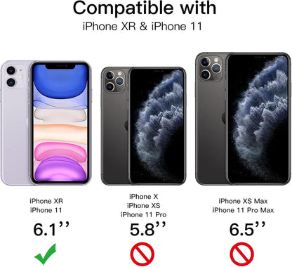 Sichtschutz Folie für iPhone 11 XR 6,1 Zoll 9H Panzer Glas 2er Pack