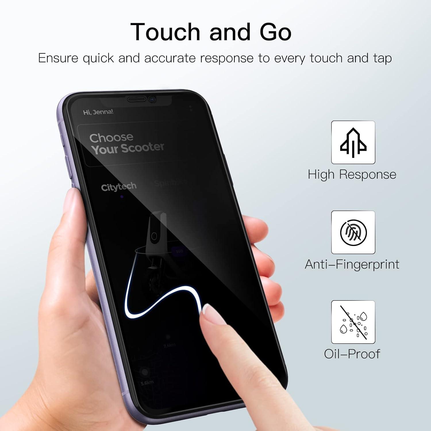 Sichtschutz Full Screen iPhone 11 XR 6,1 Zoll Panzer Schutz Folie 2