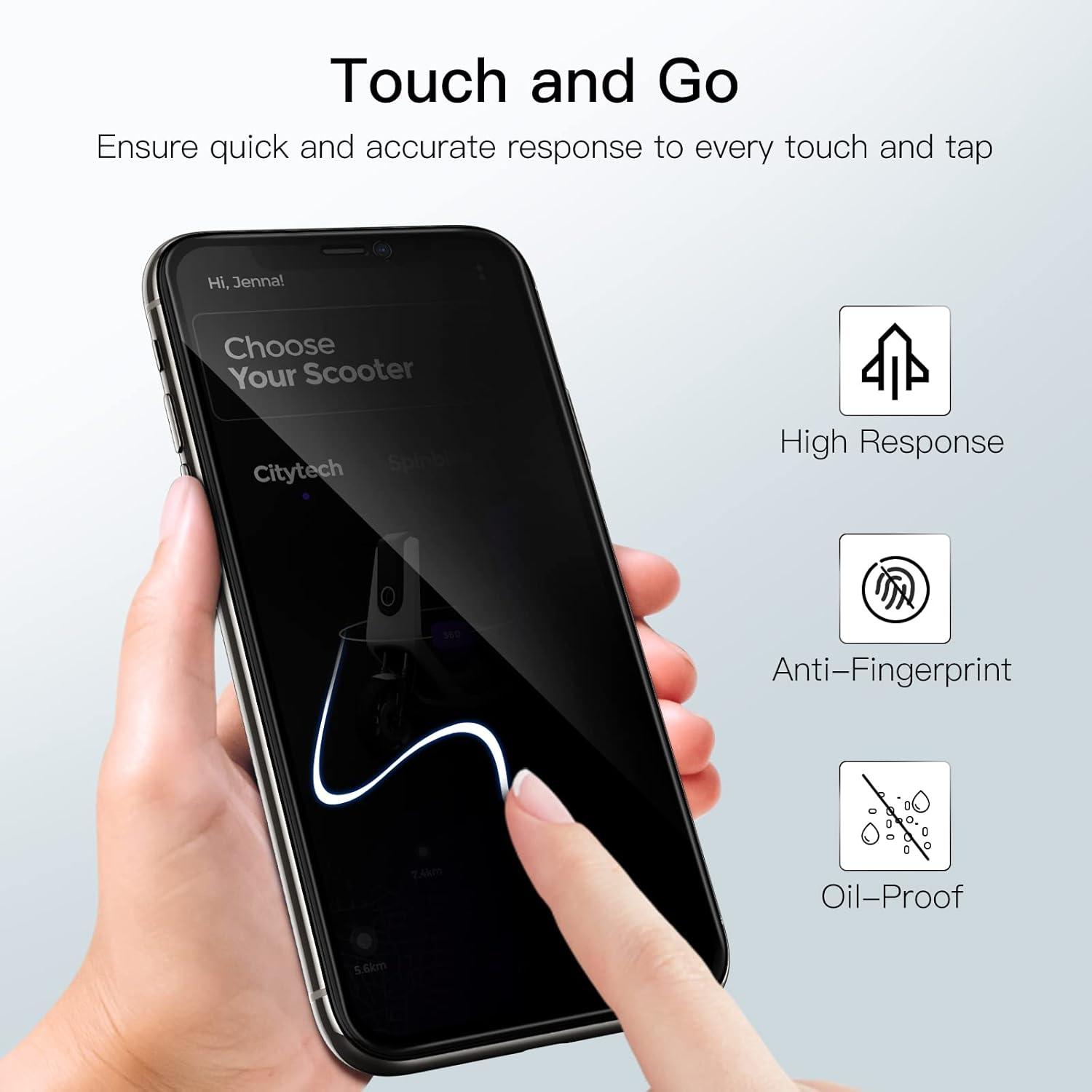 Sichtschutz Panzer Schutzglas Folie iPhone 11 Pro Max XS Max 6,5 Zoll