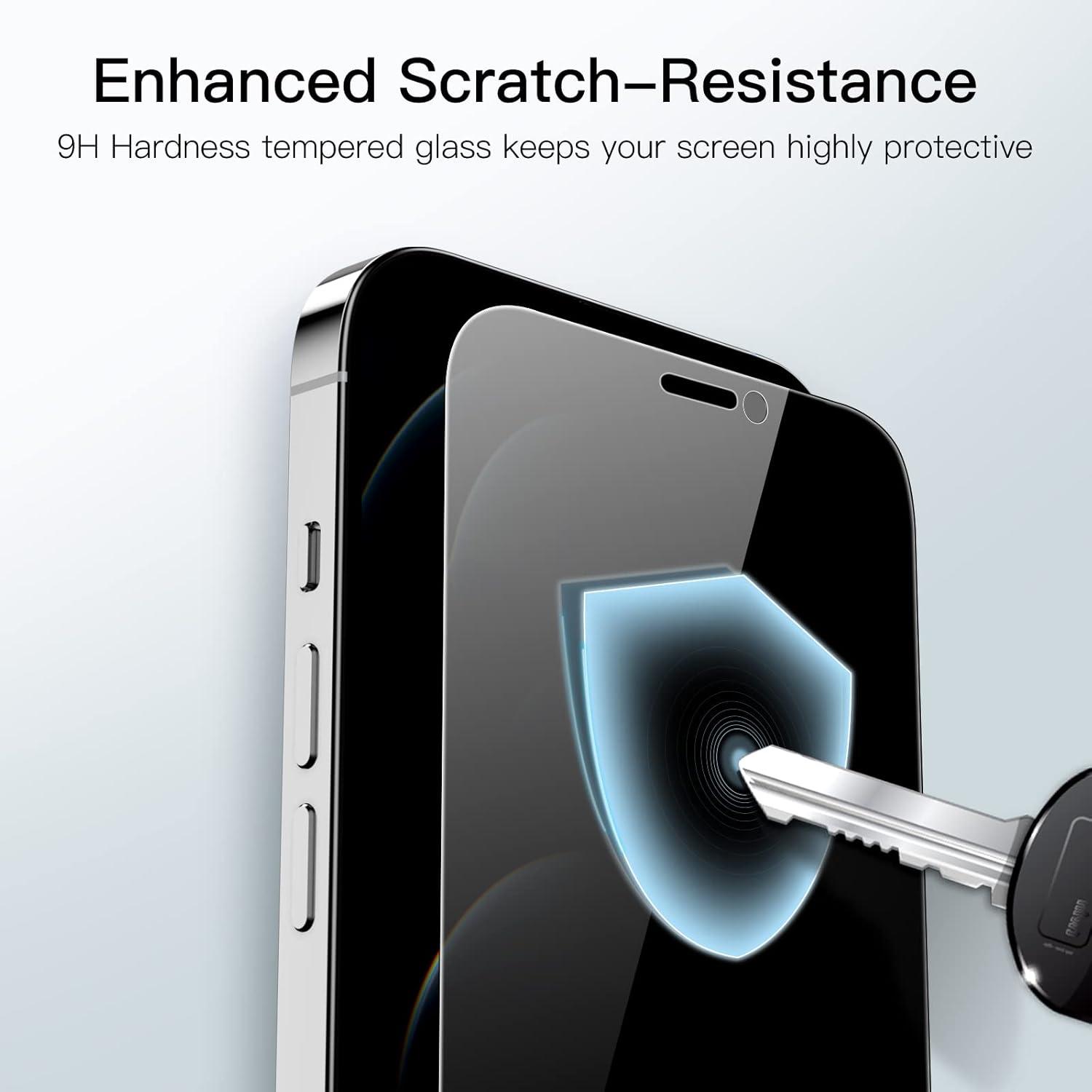 Sichtschutz Panzer Glasfolie Full Screen iPhone 12 Pro Max 6,7 Zoll 2er Pack