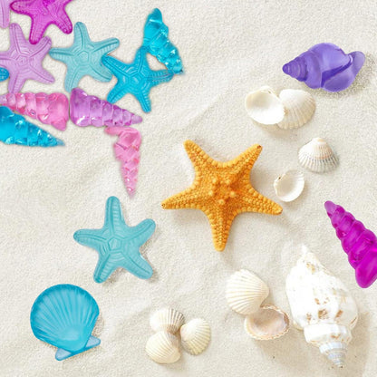 Buntes Acryl Muschel Seestern Edelsteine 95 Stück 500g für Strand Schwimmbad