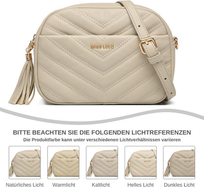 Miss Lulu Umhängetasche Damen Crossbody Handtasche Goldene