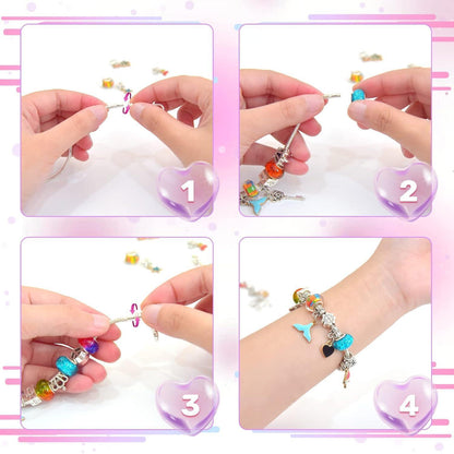 BIIB Mädchen Adventskalender Schmuck Bastelset Einhorn 5-12