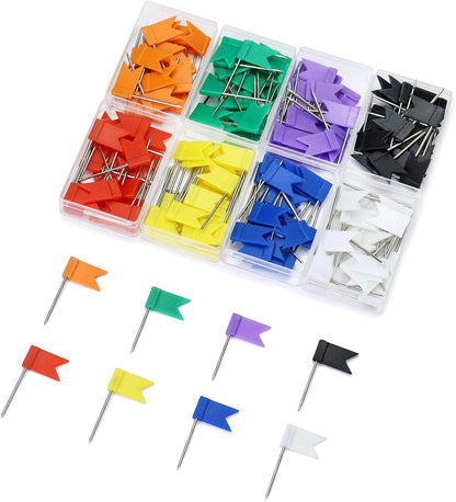 160er Set bunte Markierfähnchen Pinnnadeln für Karten & Boards