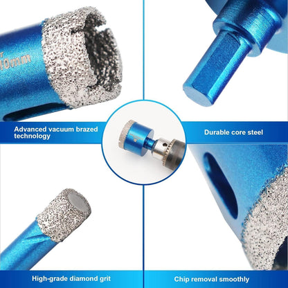 Diamant Trockenbohrer Set für Fliesen & Stein 6-65mm