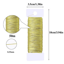 Basteldraht 0,35mm x 100m Dünn, 2 Rollen Blumendraht Gold