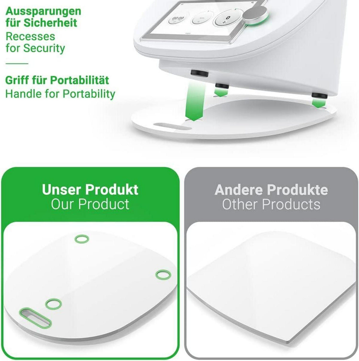 Siegvoll Gleitbrett für Thermomix TM6 TM5 - Acryl Rollbrett