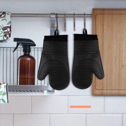Ofenhandschuhe Silikon Hitzebestaendig 260°C Anti-Rutsch