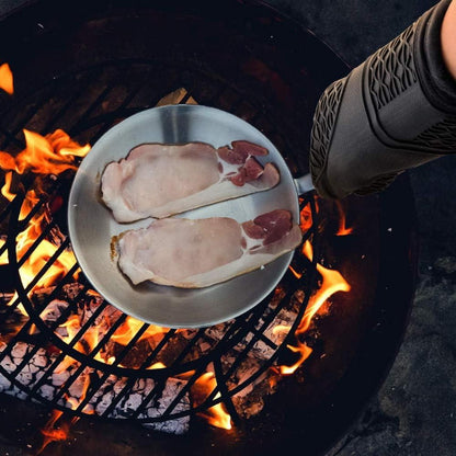 Ofenhandschuhe Silikon Hitzebestaendig bis 260°C Anti-Rutsch Schwarz