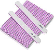 50er Pack Nagelfeilen 180/240 Grit für Naturnägel, professionelle