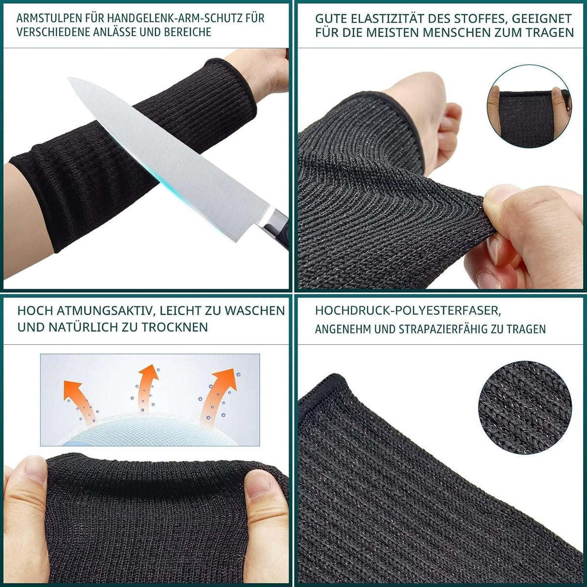 Schnittfeste Armschützer - Level 5 Schutz für Garten & Arbeit