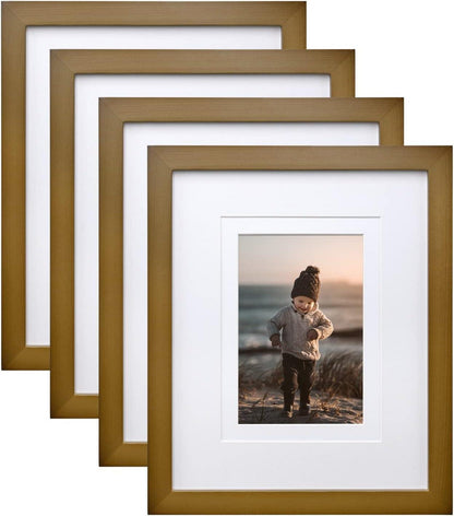 Bilderrahmen Set Holz mit Acrylglas für 4x6/5x7 Fotos, 8x10 ohne
