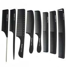 Professioneller Barber Carbon Haarkamm Set 8-teilig Hitzebeständig