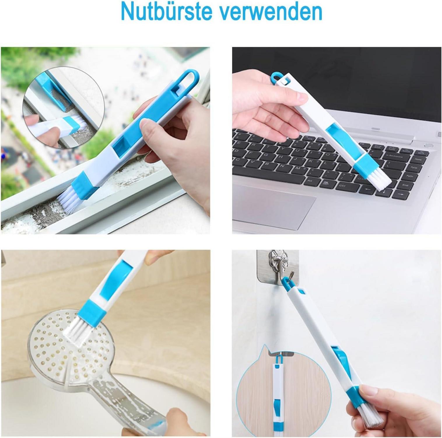 Teleskop Fensterwischer Set 3,7m für hohe Fenster mit Gummilippe