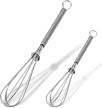 Mini-Schneebesen Set tragbarer Edelstahl Rührballon 12 cm + 18 cm