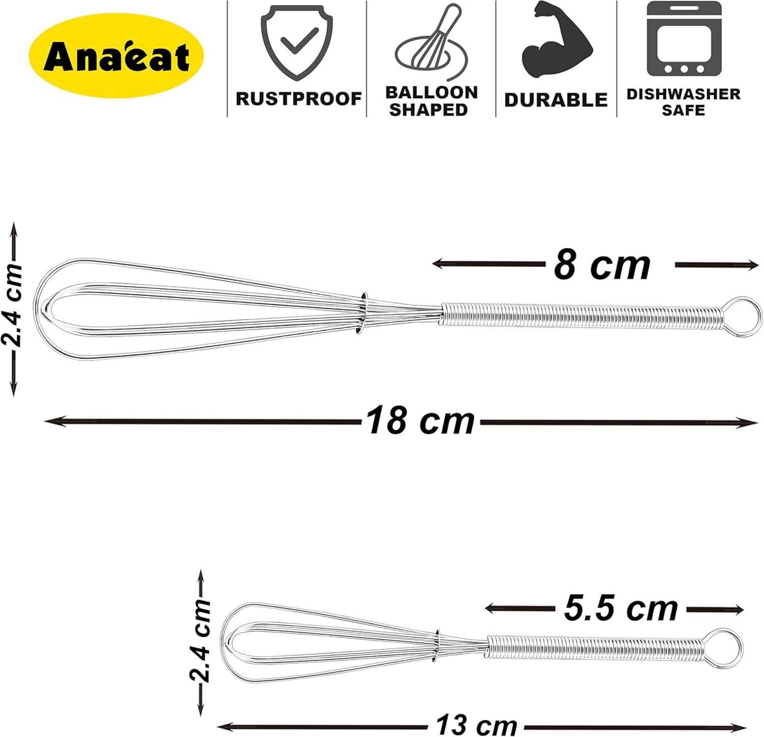 Mini-Schneebesen Set tragbarer Edelstahl Schneebesen dickem Draht