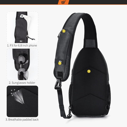 SKYSPER Schultertasche Brusttasche Leichte Sling Bag Wasserfest