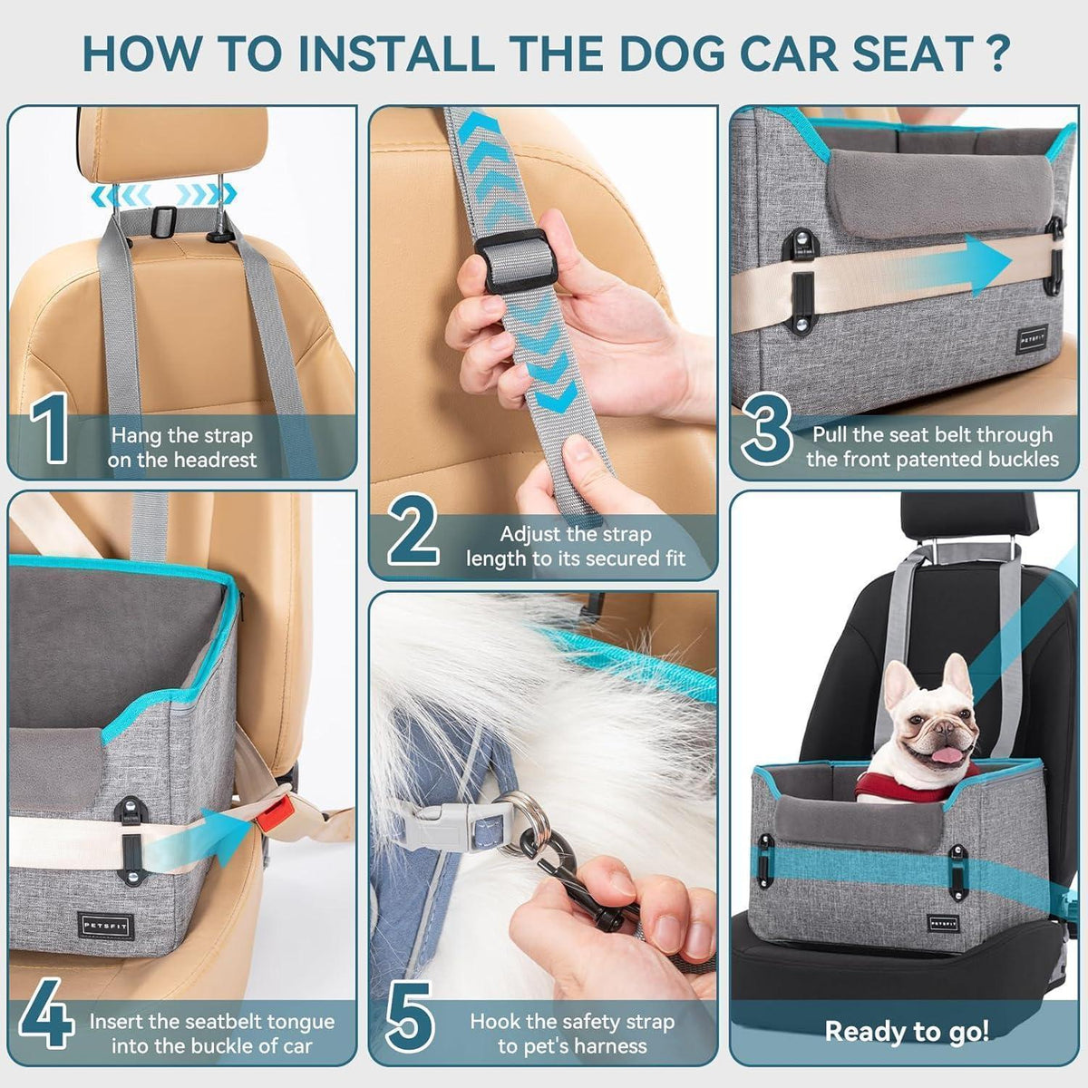 Hunde Autositz für kleine Hunde – Sicher & Komfortabel