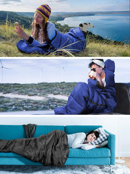 Schlafsack Winter -7 Bis 20 ℃ 4 Jahreszeiten Mumienschlafsack