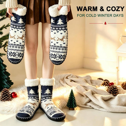 Damen Kuschelsocken Anti Rutsch Warme Hüttensocken Geschenk 36-40 Navy
