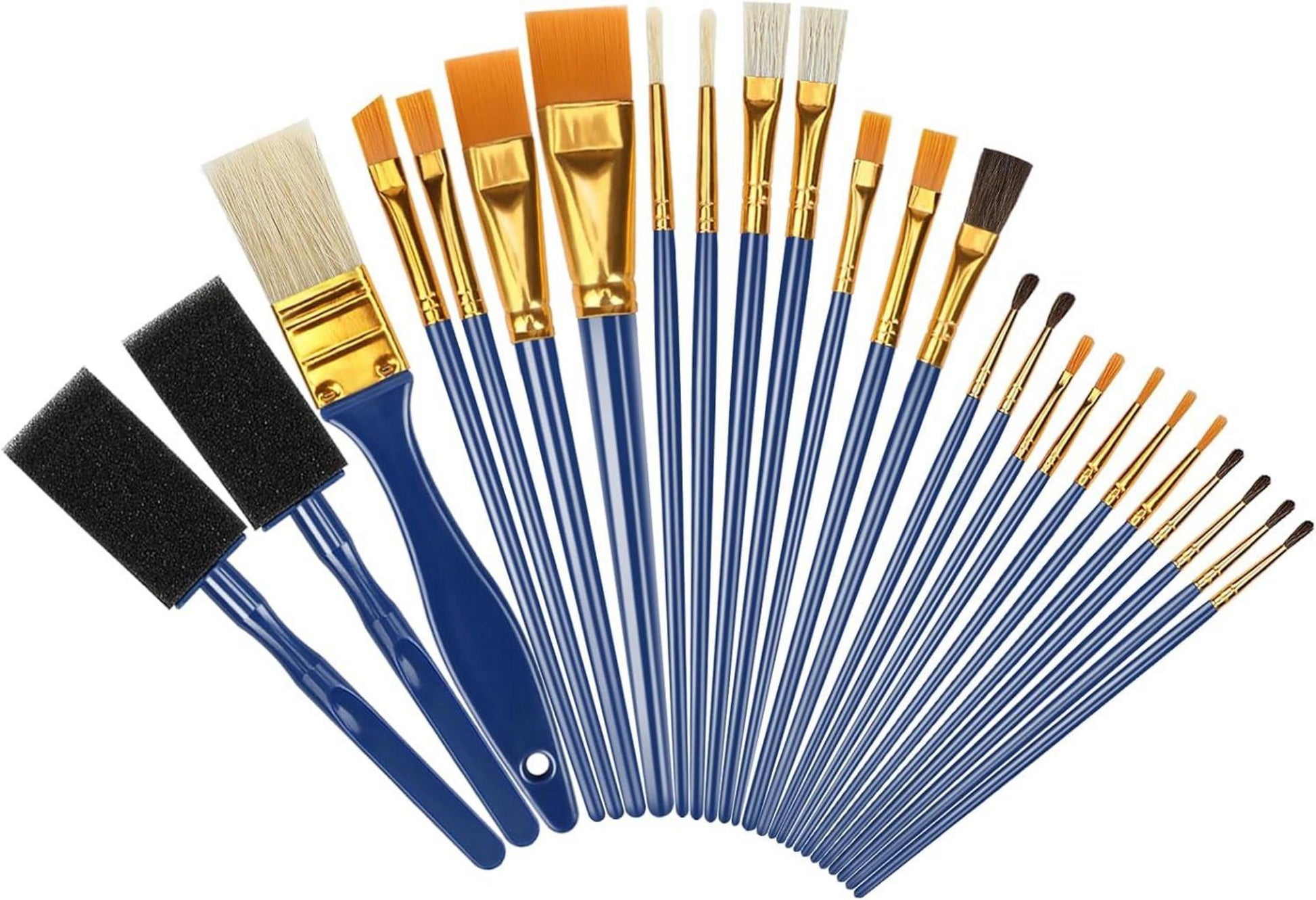 25-teiliges Pinselset für Acryl- und Aquarellmalerei