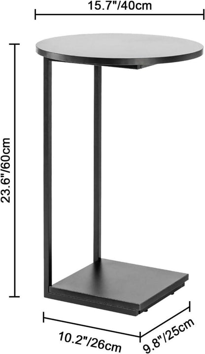 Beistelltisch Runder Couchtisch 40x40x60cm Schwarz