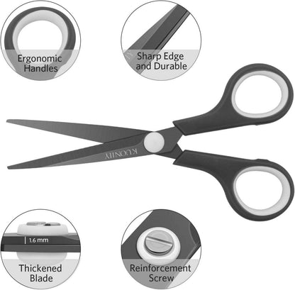 Titanbeschichtete Schere mit weichen Griffen, 15,3 cm